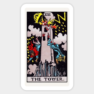 Card #16 - The Tower - Rider Waite Smith Tarot Sticker